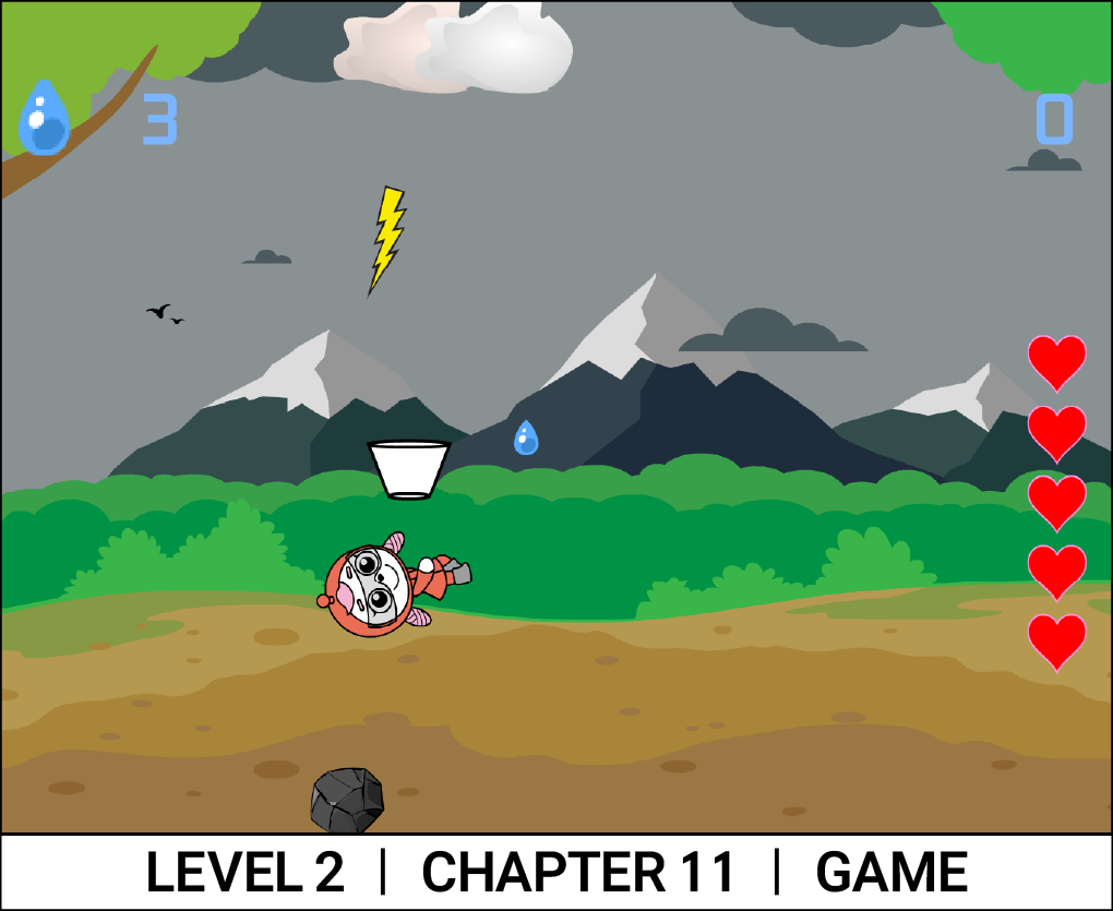 말랑말랑 코딩여행 Level 2 Chapter 11 예시 화면